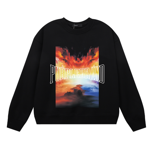 Sweat-shirt à manches longues violet 2024 pour homme 1149 